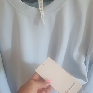 Lululemon| Softstreme Perfectly Oversized Cropped Crew in Powder Blue Size 10